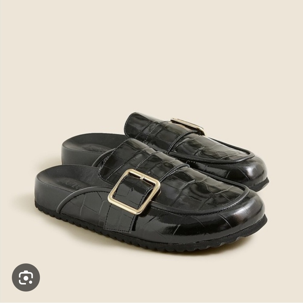 J.Crew new without tags Marlow Croc Embossed leather clogs Mules